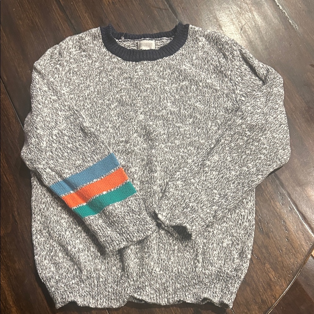 Gymboree Boy’s Heathered Sweater with Striped Sleeve
